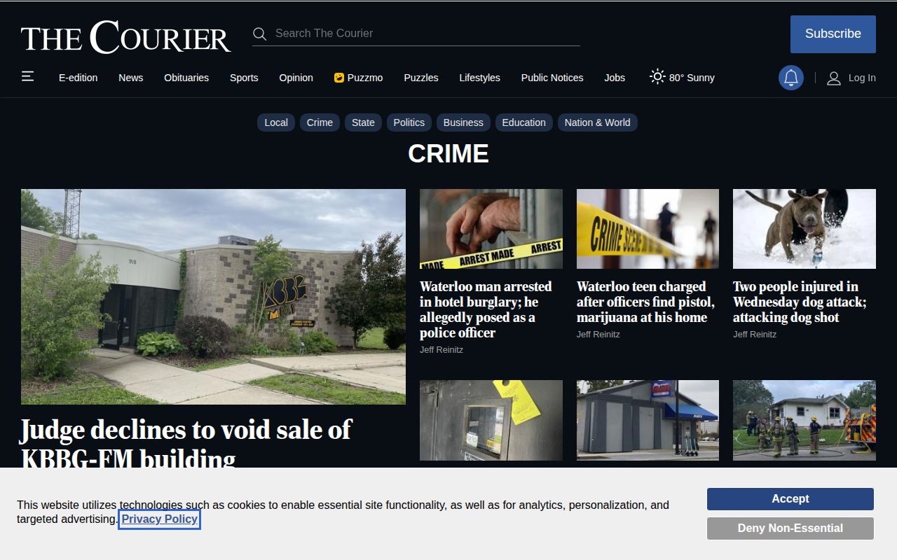 Waterloo Cedar Falls Courier Black Hawk County crime and court news